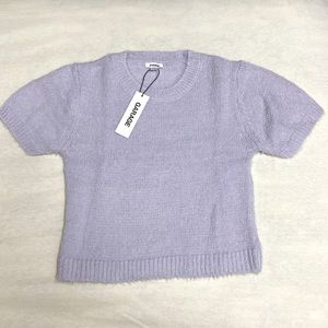 New Garage cropped fuzzy sweater